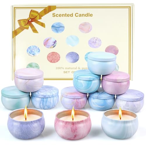 Gifts for Women,12 Pack Scented Candles Gift Set, 300 Hour Long Lasting Soy Wax Candles for Home Scented, Aromatherapy Can...