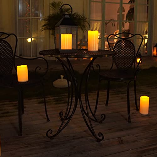 Homemory 4" x 6" Large Waterproof Outdoor Flameless Candles, Battery Operated Flickering LED Pillar Candles with Remote an...