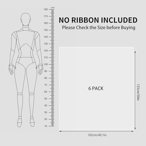woric 6PCS Extra Large Cellophane Gift Bags 40x50 Inch Clear Cellophane Wrap Storage Bags for Gift Baskets Mothers Day Gra...