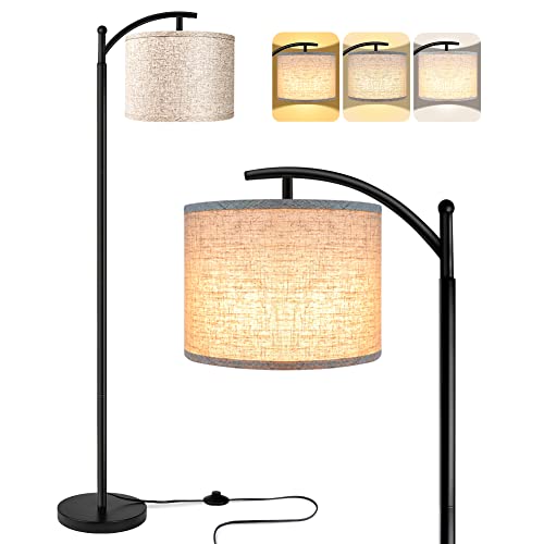 ROTTOGOON Floor Lamp for Living Room with 3 Color Temperatures LED Bulb, Standing Lamp Tall Industrial Floor Lamp Reading ...
