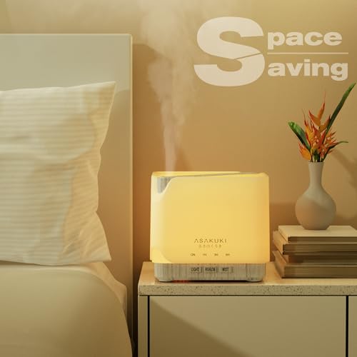 ASAKUKI Essential Oil Diffuser for Home, Large 700 ml Humidifier with Automatic Shut-Off, Quiet Aromatherapy Diffuser with...