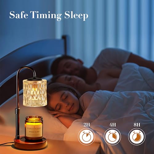 Briever Dimmable Candle Warmer Lamp with Timer, Height Adjustable Electric Candle Wax Warmer, Christmas Birthday Gifts for...