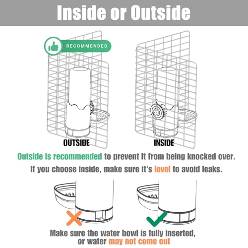 TOKAYIFE Pet Water Bottle for Cage Crate 26oz Automatic Feeding Water Dispenser for Dog Cat Rabbit (Green, 26oz)