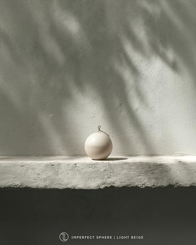 LAWA Imperfect Sphere Candle - Beautiful Handmade Pillar Scented Soy Wax Elegant Aesthetic Candle Housewarming Gift Home R...