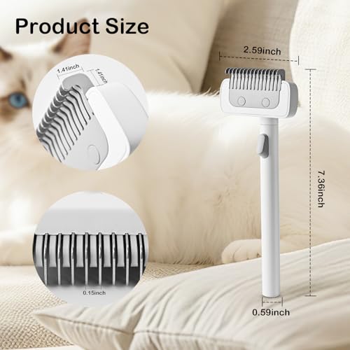Diecallan Cat Brush cat grooming supplies Gently Removes Loose Undercoat Mats, Tangled Hair and Soothes Skin. Ideal for Lo...