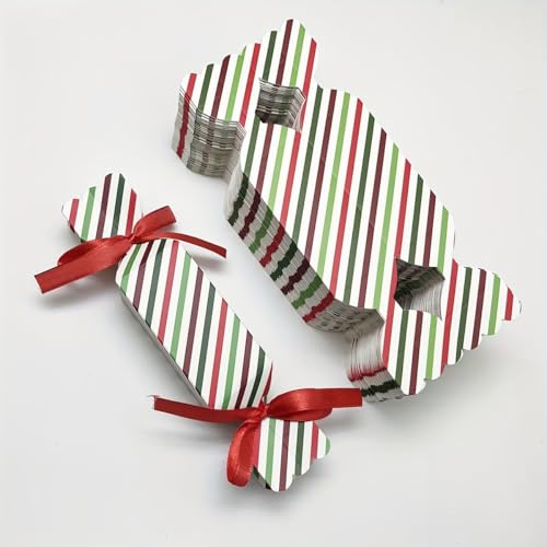 Gift For Her/Him 150pcs Striped Packaging Gift Box Wedding Party Supplies Valentine'S Day Gift Box Packaging Supplies (Red)