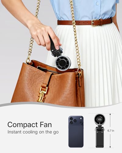 Bearwind Portable Handheld Turbo Fan - 5 Gear High Speed 4000mAh Rechargeable Mini Personal Hand Fan Blow Cold Air, Batter...