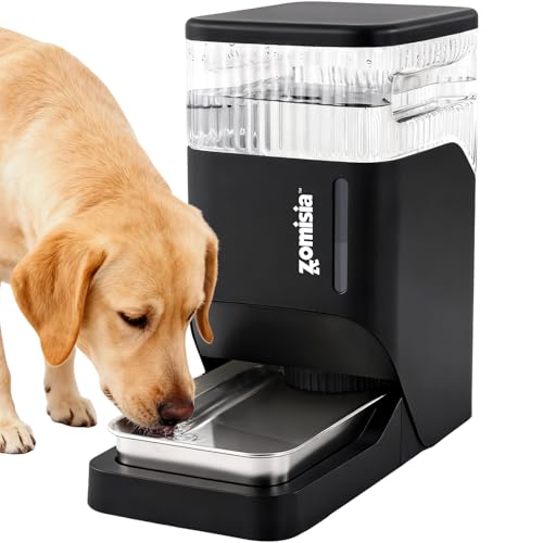 ZOMISIA Automatic Dog Water Dispenser 8L with Stainless Steel Bowl, Gravity Large Capacity Water Bowl for Dogs, 2 Gallon P...