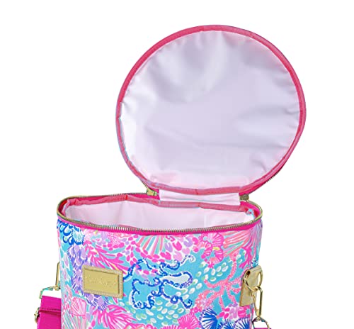Lilly Pulitzer Insulated Soft Beach Cooler with Adjustable/Removable Strap and Double Zipper Close