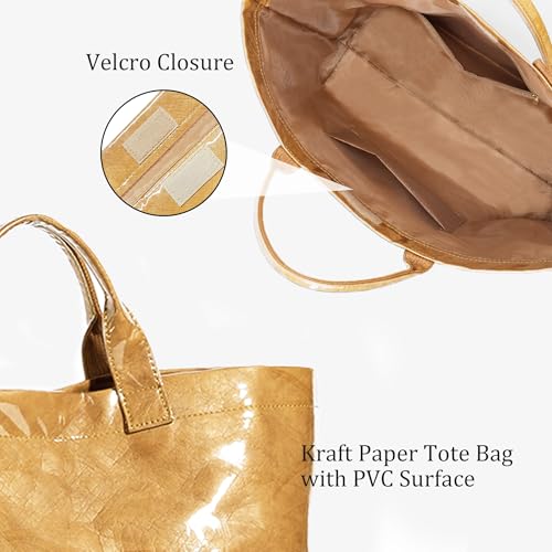 BBIQI PVC Tote Bag for Women Waterproof Plastic Summer Tote Letter Print Hobo Handbag for Beach, Pool, Picnic, Travel & Gift