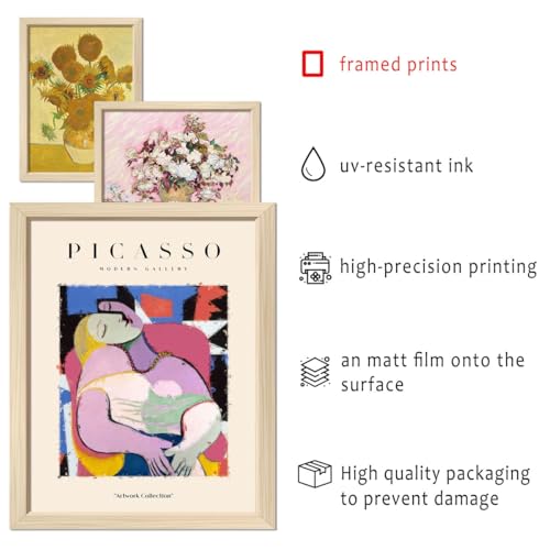 16 PCS Framed Eclectic Wall Art Decor, Modern Maximalist Home Gallery Wall Frame Set Prints for Bedroom Bathroom, Posters ...