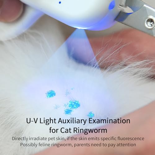 PAKEWAY Pet Nail Clipper with LED & -U-V Light, Cat Claw Trimmer with Ultra Bright LED Light for Nail Bloodline to Avoid O...