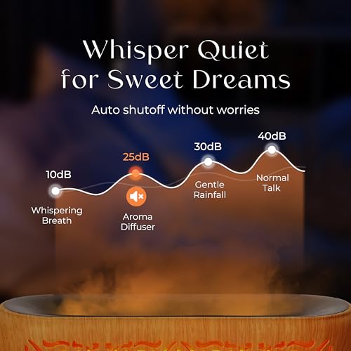 Earnest Living Essential Oil Diffuser Classic Flame Diffuser 200ml Timers Night Lights and Auto Off Function Home Office H...