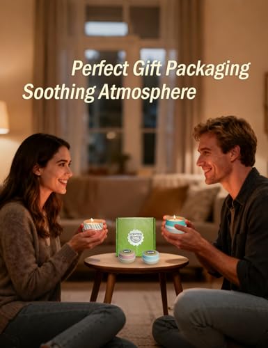 Xtutic Candle Set 4 Pack Candles- Scented Candles Gift Set for Home, Long-Lasting Ambiance for Living Room & Bedroom, Smal...