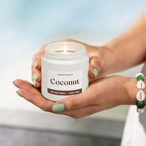 Waxcanpy Coconut Scented Candles for Women, Soy Candle Gift Set, Tropical Coconut Candles, 2 Pack Aromatherapy Candles for...
