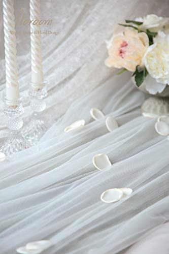 Floroom 300pcs Rose Petals Ivory Faux Silk Flower Petals for Wedding Flower Girl Basket White Aisle Scatter Dinner Table C...