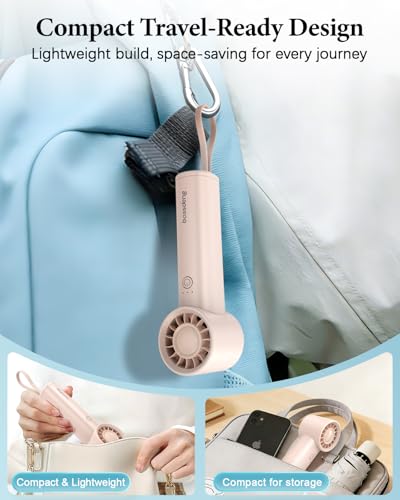 bossdeng Portable Handheld Fan with Power Bank(High-Speed),3 IN 1 USB Rechargeable Mini Personal Fan with Flashlight,Small...