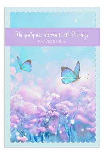 DaySpring - Anniversary Butterflies - 4 Floral Butterfly Designs Assortment with Scripture - 12 Anniversary Boxed Cards & ...