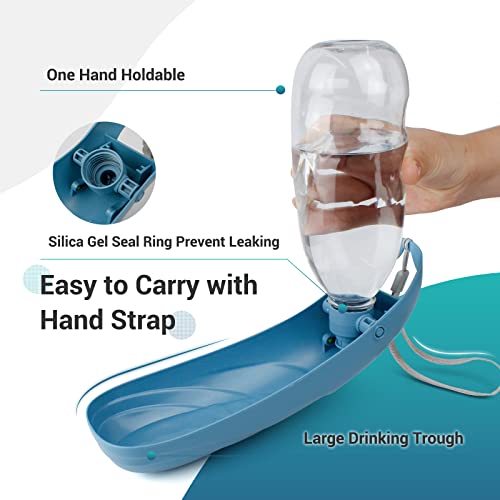 Billionchains Dog Water Bottle, 550ML Large Capacity Leak-Proof Portable Pet Water Dispenser with Carrying Lanyard, Ideal ...