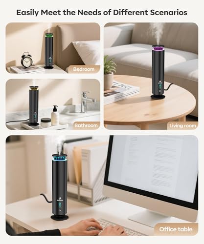 Waterless Scent Diffuser Kit,Scent Diffuser with 7 Lights and Breathing Lights Modes,Max Coverage 2000 sq.ft.Home,Offices,...