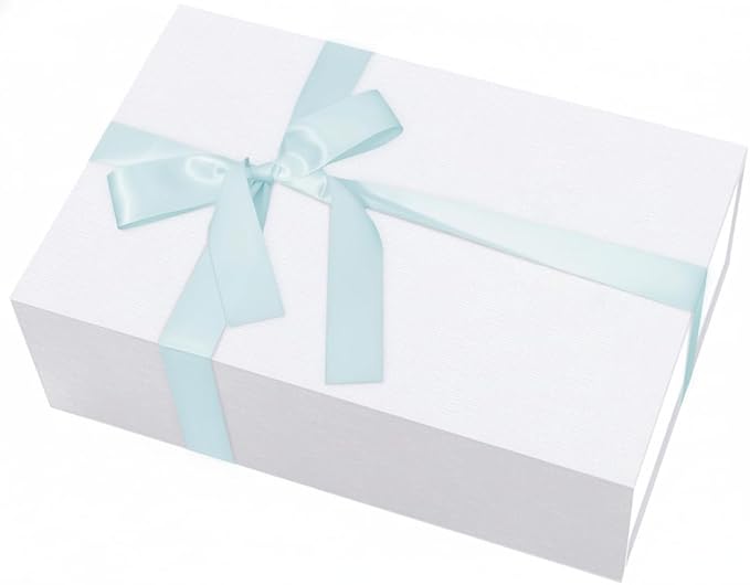 Rinrda Large White Gift Box,13.75"x9"x4.5", Gift Boxes with Magnetic Lids for Presents Closure Gift Packing for Birthday,C...