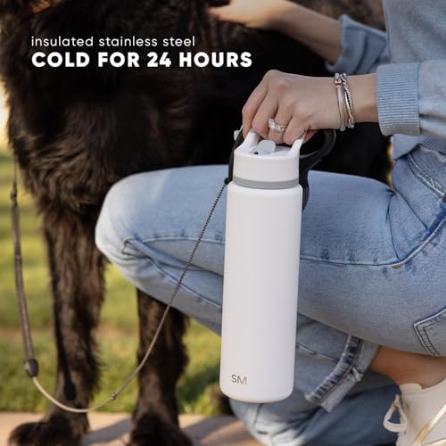Simple Modern Water Bottle with Straw Lid | Vacuum Insulated Stainless Steel Metal | Reusable Leak Proof BPA-Free Cup for ...