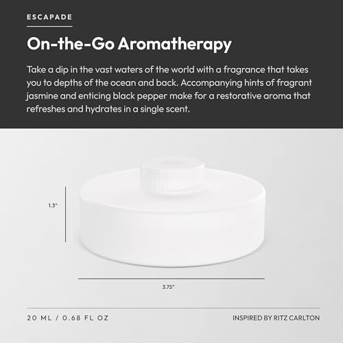Aroma360 - Smart Car Diffuser Oil - Escapade - Premium Car Air Freshener Cartridge - Lemon, Ocean, Bergamot & Fragrant Jas...