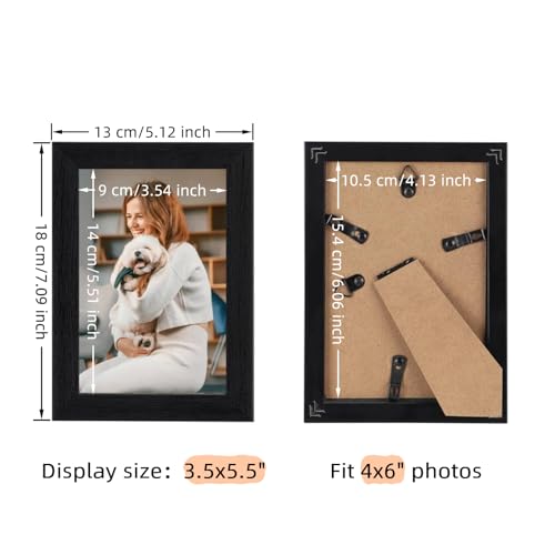 Giftgarden 4x6 Picture Frame Black 4 x 6 Photo Frames Bulk for Wall or Tabletop, Set of 12
