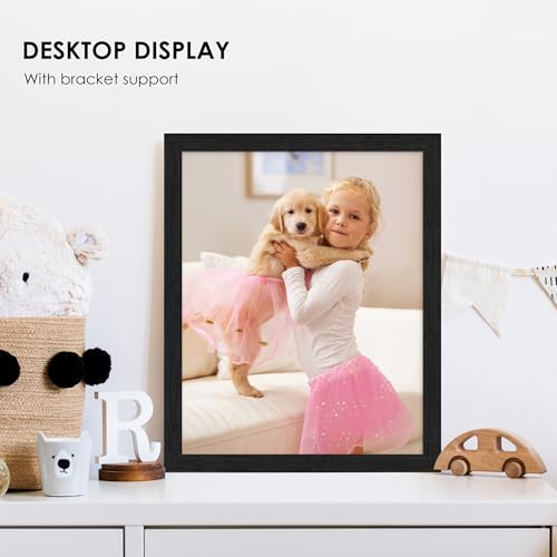 PEALSN 8x10 Picture Frame Set of 6, Black Picture Frames with HD Plexiglass,Wall Gallery Photo Frames for Wall Mounting or...