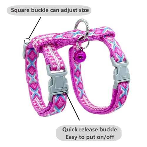 Freezx Cat Harness and Leash Set - Adjustable Escape Proof Cat Harness for Safe Walking - Lightweight Soft Travel Kitten H...