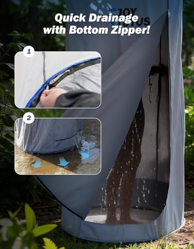 JOYTUTUS Pop-Up Shower Tent for Car, Easy Set-up SUV Tailgate Changing Tent with Suction Cups and Buckles for Beach, Outdo...