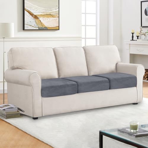 BT.WA Couch Cushion Cover Velvet 3 Pieces Seat Cushion Cover Stretch Sofa Covers Separate Sectional Sofa Slipcovers Furnit...