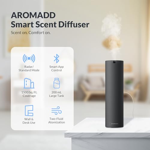 Aromadd Scent Diffuser Starter Kit – Waterless Essential Oil Diffuser for Home, 1500 Sq.Ft Coverage Scent Air Machine, Sma...