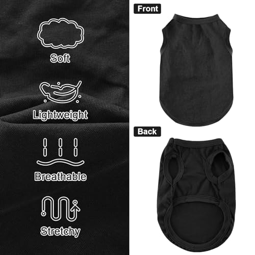 Dog Shirt Vest Clothes for Small Dogs Boy Girl Summer Solid Stretchy Puppy T-Shirts Soft Cool Breathable Lightweight Dog S...