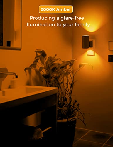 L LOHAS LED Night Light, Amber Nightlight, Dimmable Night Light, Light Sensor, Yellow Nightlight, 0-100LM, Sleep Light for...