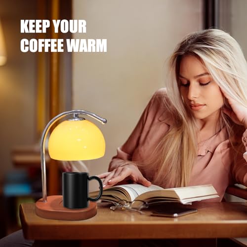 FCTWAKS Mid Century Milk Glass Candle Warmer Lamp with Timer & Dimmer, Mothers Day Birthday Gifts for Women Mom, House War...