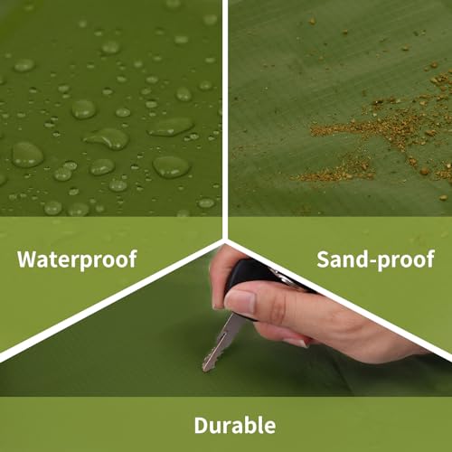 Frelaxy Pocket Picnic Blanket, Waterproof Sandproof Beach Mat, Compact Camping Tarp for Festivals, Hiking, Travel, Outdoor...