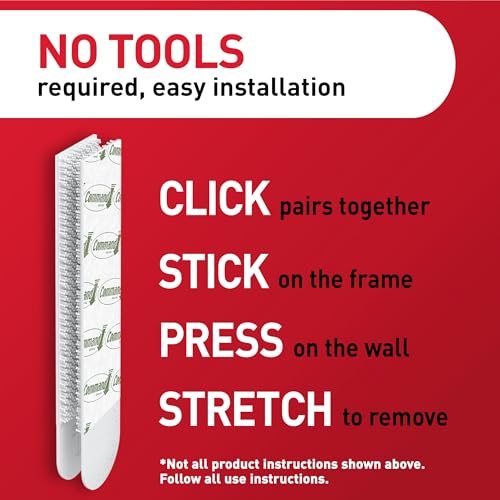 Command 15 lb Large Picture Hanging Strips 14 Pairs (28 Strips), Damage-Free Hanging Picture Hangers, No Tools Wall Hanger...