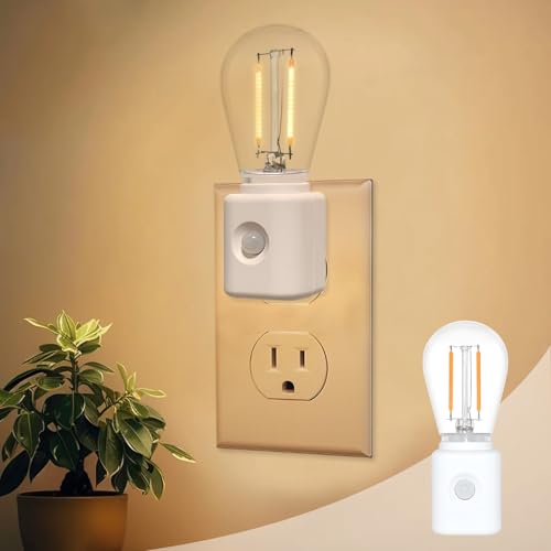 LUMILECT Warm Night Lights Plug into Wall Motion Sensor, 1W 2700K, LED Night Light, 10-100LM Adjustable Brightness, Automa...
