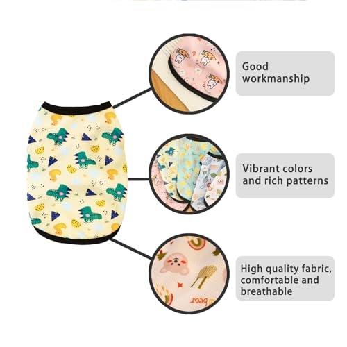 Ittokis 5 Pack Dog Cooling Shirts Breathable Instant Cooling Dogs Vest Lightweight for Summer Dog Clothes cat Clothes (S)
