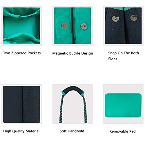 QOGiR Neoprene Multipurpose Beach Bag Tote with Inner Zipper Pocket … … … …