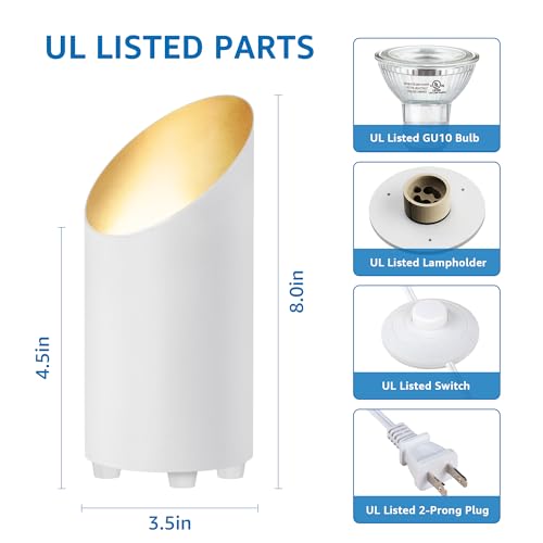 SUNVIE 2 Pack Uplighting Indoor Floor Can Light, 5W Up Lights with 2700K LED GU10 Bulbs, Uplights Floor Spot Lights Indoor...