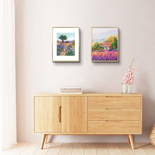 Golden State Art, 11x14 Gold Picture Frame Displays Photo 8x10 with Mat or 11 x 14 Without Mat for Wall Mounting, Classic ...