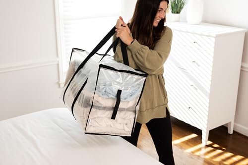 ClearSpace Oversized Moving Bags or Storage Bag – Large Moving Boxes with Backpack Straps, Zippers & Handles – Heavy-Duty ...