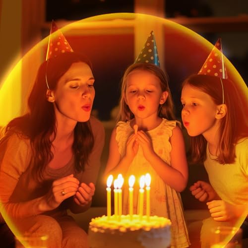 AIHYING Sunset Lamp Projector,Multicolor Changing Night Light 360 Degree Rotation Rainbow Led Sun Lamp for Photography Bac...