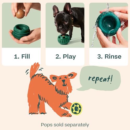 WOOF Pupsicle - Long-Lasting Interactive Dog Ball Toy to Keep Your Pup Busy and Distracted - Safe for Dogs - Low-Mess Desi...