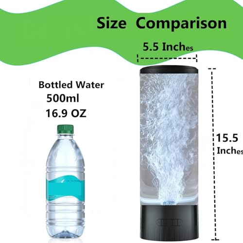 Desktop Sensory Bubble Tube Lamp with Artificial Fish - Autism Anxiety Relief Night Light, Color Changing Bubble Tube for ...