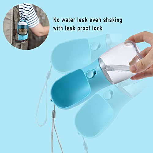 Cibaabo Dog Water Bottle with Food Container, Travel Puppy Water Bowl, Portable Pet Dispenser, Dog Stuff Accessories Item...