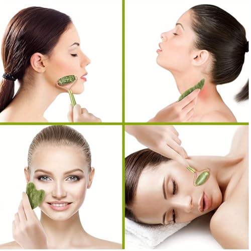2pcs Set Facial RollerMassage Tool for Face and Body Skin Care Massager for Face, Eyes, Neck and Body, Beauty Tool Self-Ca...