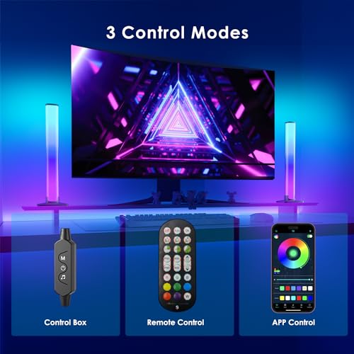 Barhootao RGB Light Bar,Smart LED Light Bar for Room,16 Million Colors,Three Control Modes,Dynamic Music Sync Mode,213 Pre...
